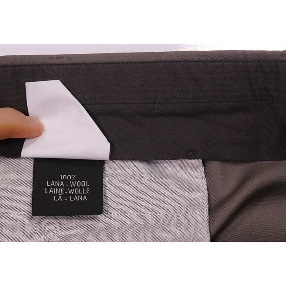 Ermenegildo Zegna Current Solid Light Brown Flat Front Wool Dress Pants 42x28 - Picture 8 of 9